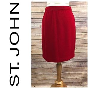 St John Collection Knit Pull On Skirt